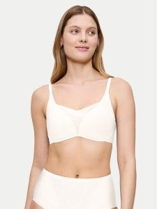 Triumph Biustonosz bezfiszbinowy Shape Smart 10209594 Kremowy. Białe biustonosze Triumph, bez wzorów, z syntetyku. Za 249,99 zł.