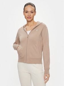 Guess Bluza Eleanora V4RQ04 KC5O0 Brązowy Regular Fit. Brązowe bluzy Guess, xs, z aplikacjami, z bawełny, bez kaptura. Za 219,99 zł.