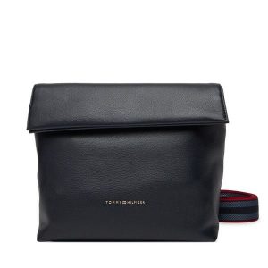 Torebka Tommy Hilfiger. Niebieskie listonoszki TOMMY HILFIGER, bez wzorów, bez dodatków. Za 509,99 zł.