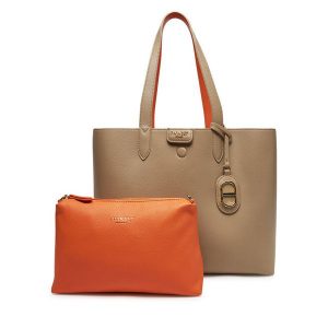 Torebka TWINSET. Brązowe torebki klasyczne Twinset, bez wzorów, bez dodatków. Za 429,99 zł.