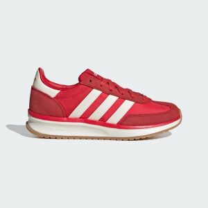Buty RUN 70s 2.0. Białe buty trekkingowe ADIDAS, ze skóry, bez zapięcia. Za 299,00 zł.