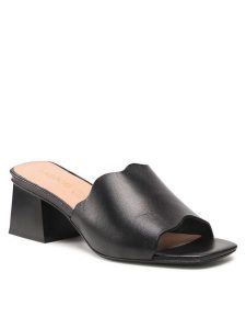 Lasocki Klapki U704 Czarny. Czarne klapki Lasocki, bez wzorów, ze skóry, bez obcasa. Za 229,99 zł.