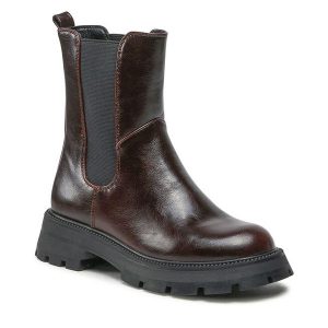 Sztyblety Jenny Fairy. Brązowe botki Jenny Fairy, bez wzorów, bez obcasa, na płaskiej podeszwie, bez zapięcia. Za 107,98 zł.