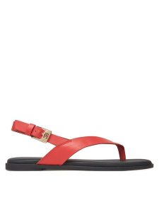 Tommy Hilfiger Sandały Color Block Thong Flat Sandal FW0FW08883 Pomarańczowy. Brązowe sandały TOMMY HILFIGER, bez wzorów, ze skóry, bez obcasa, na płaskiej podeszwie, bez zapięcia. Za 299,99 zł.