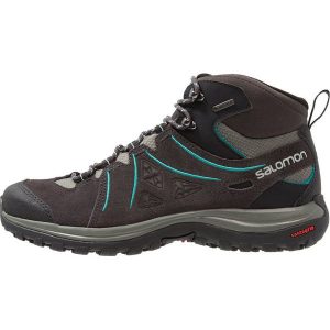 Salomon ELLIPSE 2 MID GTX Buty trekkingowe phantom/castor gray/aruba blue. Szare buty trekkingowe marki Salomon, z materiału. Za 659,00 zł.