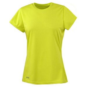 Damska Koszulka Z Krótkim Rękawem Quick Dry Z Krótkim Rękawem. Niebieskie bluzki SPIRO, m, bez wzorów, sportowe, bez kołnierzyka, bez ramiączek. Za 58,99 zł.