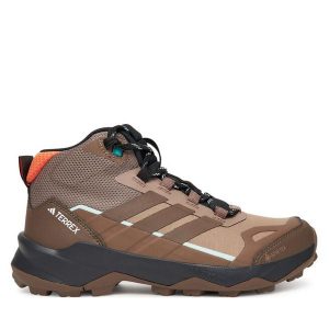Trekkingi adidas. Brązowe buty sportowe ADIDAS, bez wzorów, z gore-texu, bez zapięcia, trekkingowe, Adidas Terrex, gore-tex. Za 459,99 zł.