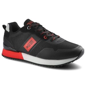 Czarne Sneakersy Big Star Damskie Skórzane Półbuty. Czarne półbuty Big Star, bez wzorów, z materiału, bez obcasa, bez zapięcia. Za 159,00 zł.