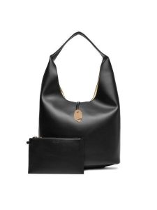 Calvin Klein Jeans Torebka Stone Lock Slouchy Large Shoulde LV04K3149G Czarny. Czarne torebki klasyczne Calvin Klein Jeans, bez wzorów, z jeansu, bez dodatków. Za 569,99 zł.