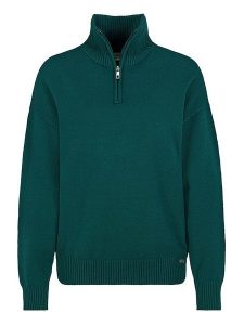 Fresh Made Sweter w kolorze ciemnozielonym rozmiar: M. Zielone swetry oversize Fresh Made, m, bez wzorów, bez ramiączek. Za 70,24 zł.