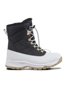 Icepeak Kozaki zimowe "Alofi" w kolorze biało-czarnym rozmiar: 39. Białe kozaki Icepeak, na zimę, bez wzorów, z materiału, bez obcasa, bez zapięcia. Za 304,99 zł.