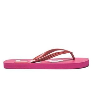 Japonki damskie Fila Troy Slipper Wmn. Czerwone klapki Fila, bez wzorów, z materiału, bez obcasa. Za 96,00 zł.