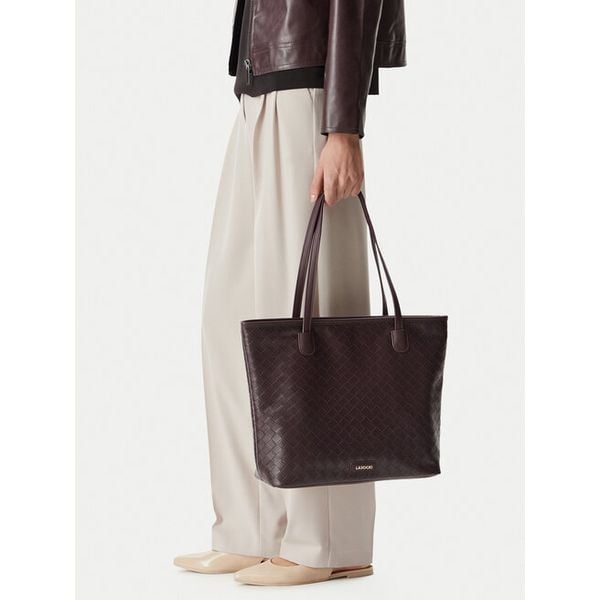 Torebka Lasocki. Fioletowe shopper bag Lasocki, bez wzorów, bez dodatków. Za 179,99 zł.