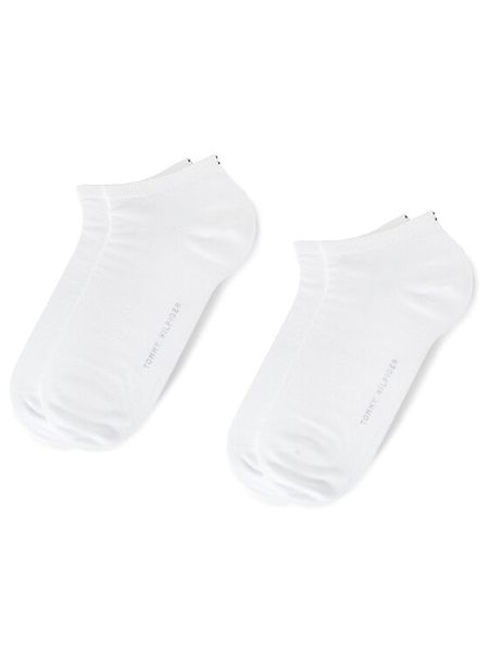 Tommy Hilfiger Skarpety krótkie 343024001 Biały. Białe skarpetki TOMMY HILFIGER, bez wzorów, z materiału. Za 59,99 zł.
