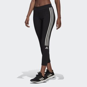 Legginsy damskie adidas Aeroready Designed to Move Cotton-Touch. Czarne legginsy ADIDAS, bez wzorów, z bawełny. Za 180,95 zł.
