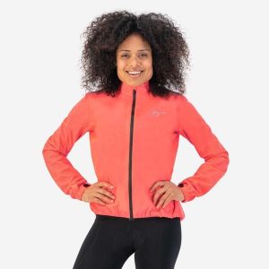 Damska kurtka wodoodporna Rogelli Core. Brązowe kurtki Rogelli, s, bez wzorów, bez kaptura. W wyprzedaży za 125,00 zł.