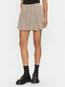 Please Spódnica mini G0MJCSI000 Beżowy Regular Fit. Brązowe spódnice Please, s, bez wzorów, z syntetyku, mini. Za 139,99 zł.