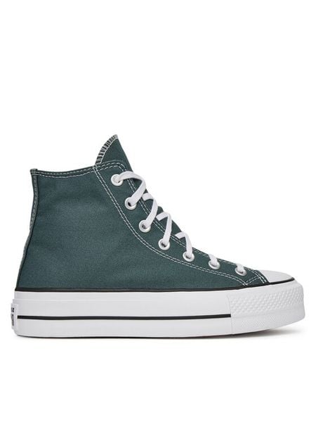 Converse Trampki Chuck Taylor All Star Lift Platform A12596C Zielony. Zielone trampki Converse, bez wzorów, z materiału, bez zapięcia. Za 269,99 zł.