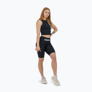 Top treningowy damski NEBBIA Snatched. Czarne topy NEBBIA, bez wzorów, sportowe, bez kołnierzyka, bez ramiączek. Za 88,99 zł.