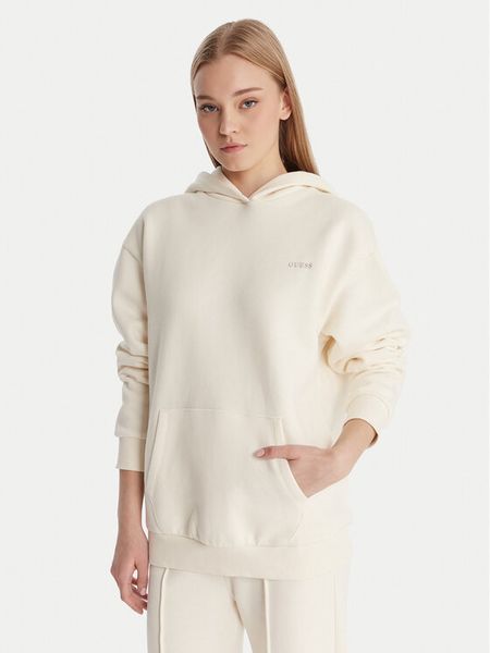 Guess Bluza V6RQ14 K9V31 Écru Regular Fit. Bluzy Guess, s, z aplikacjami, z bawełny, bez kaptura. Za 379,99 zł.