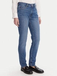 Tommy Hilfiger Jeansy WW0WW46721 Niebieski Slim Fit. Niebieskie jeansy TOMMY HILFIGER, bez wzorów, z bawełny. Za 399,99 zł.
