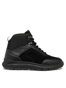 Geox Trapery D Spherica 4X4 B Abx D4626B 08522 C9999 Czarny. Czarne buty zimowe Geox, ze skóry, bez obcasa, bez zapięcia. Za 419,99 zł.