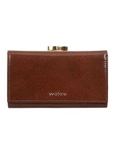 Wojas Skórzany portfel w kolorze jasnobrązowym - 14 x 8 x 3 cm rozmiar: onesize. Brązowe portfele Wojas, bez wzorów, z materiału. Za 127,99 zł.