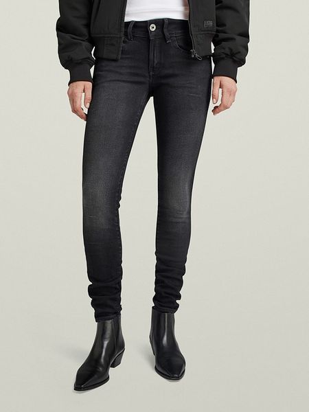 G-Star Dżinsy - Skinny fit - w kolorze antracytowym rozmiar: W26/L30. Czarne jeansy G-Star, z aplikacjami. Za 175,67 zł.