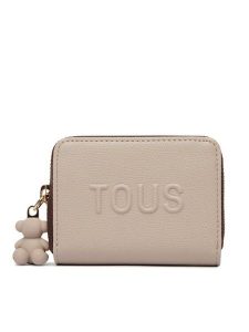 TOUS Portfel 2002374143 Beżowy. Brązowe portfele Tous, bez wzorów, ze skóry. Za 359,99 zł.
