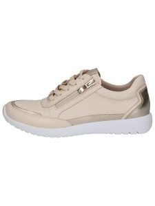 Caprice Skórzane sneakersy w kolorze złoto-beżowym rozmiar: 41. Brązowe trampki Caprice, bez wzorów, bez zapięcia. Za 285,49 zł.
