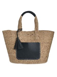 BLE Shopper bag w kolorze jasnobrązowo-czarnym - 45 x 25 x 15 cm rozmiar: onesize. Brązowe shopper bag BLE, z aplikacjami, z materiału, na ramię, bez dodatków. Za 73,95 zł.
