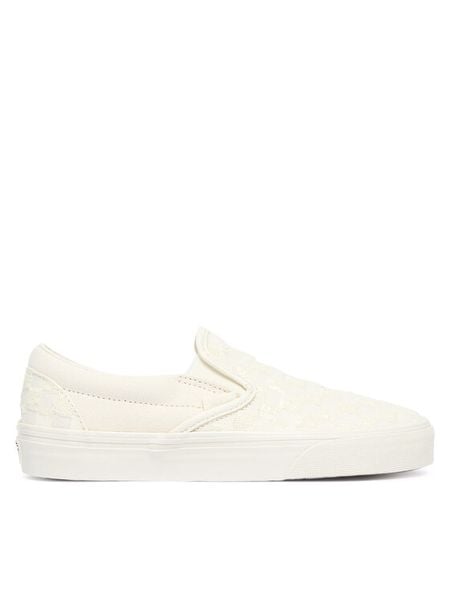 Vans Tenisówki Classic Slip-On VN000D6YC131 Kremowy. Białe trampki Vans, bez wzorów, z materiału, bez zapięcia. Za 339,99 zł.