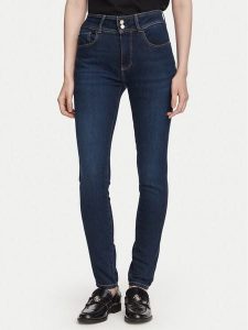 Guess Jeansy W6YA34 D1593 Granatowy Shaping Fit. Niebieskie jeansy Guess, z aplikacjami, z bawełny. Za 474,99 zł.