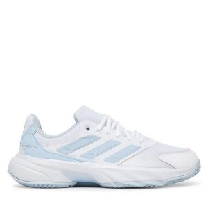 Buty do tenisa adidas. Białe buty sportowe ADIDAS, bez wzorów, bez zapięcia, tenisowe. Za 399,99 zł.