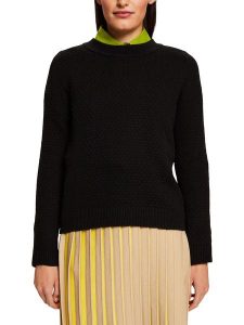 ESPRIT Sweter w kolorze czarnym rozmiar: S. Czarne swetry oversize ESPRIT, s, bez wzorów, z bawełny, bez ramiączek. Za 96,60 zł.