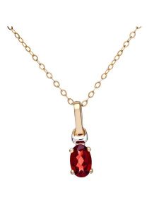 Revoni Złoty naszyjnik z diamentową zawieszką - 46 cm rozmiar: onesize. Żółte naszyjniki Revoni, z granatem, złote. Za 761,99 zł.