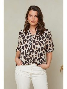 Curvy Lady Bluzka w kolorze czarnym rozmiar: 40/42. Brązowe bluzki Curvy Lady, bez wzorów, klasyczne, bez kołnierzyka, bez ramiączek. Za 96,60 zł.
