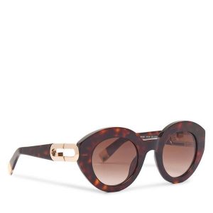 Okulary przeciwsłoneczne Furla. Brązowe okulary przeciwsłoneczne Furla. Za 739,99 zł.