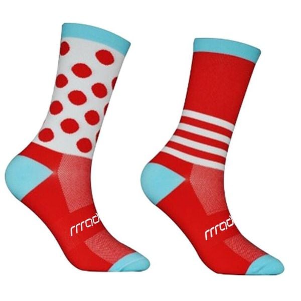 Skarpetki rowerowe unisex madani Parrot. Czerwone skarpetki MADANI, bez wzorów. W wyprzedaży za 7,99 zł.