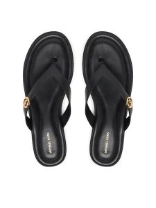 MICHAEL Michael Kors Japonki Ering Thong 40S6ERFS1L Czarny. Czarne klapki MICHAEL Michael Kors, bez wzorów, ze skóry, bez obcasa. Za 479,99 zł.