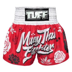 Spodenki treningowe TUFF Fighter with Flower Pattern. Białe szorty TUFF, bez wzorów, sportowe. Za 199,00 zł.