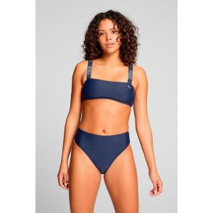 Dół od bikini z wysokim stanem, granatowe. Niebieskie bikini Puma, bez wzorów. Za 151,99 zł.
