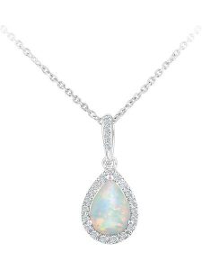 Revoni Złota zawieszka z diamentami i opalem rozmiar: onesize. Szare zawieszki Revoni, z diamentem, złote. Za 1 035,99 zł.