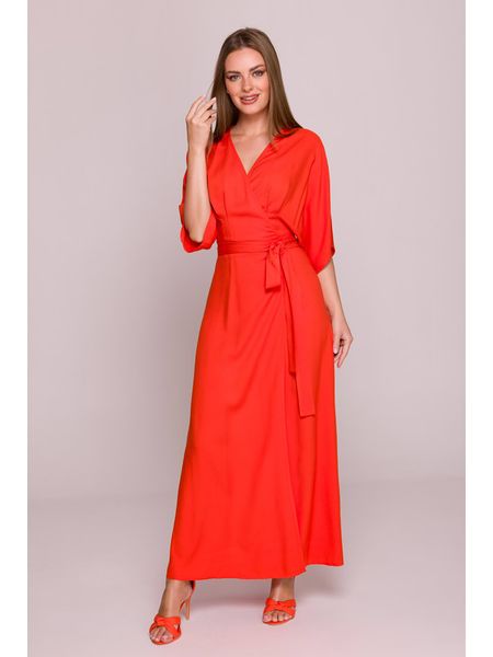 Stylove Sukienka w kolorze czerwonym rozmiar: S. Czerwone sukienki Stylove, s, bez wzorów, z wiskozy, bez kołnierzyka, bez ramiączek, maxi. Za 223,46 zł.