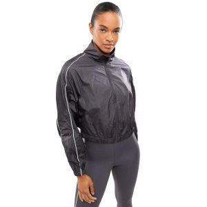 Damska lekka kurtka do biegania Fitness Siroko Ueno Dark Gray. Szare kurtki SIROKO, bez wzorów, z tkaniny, bez kaptura. Za 255,00 zł.