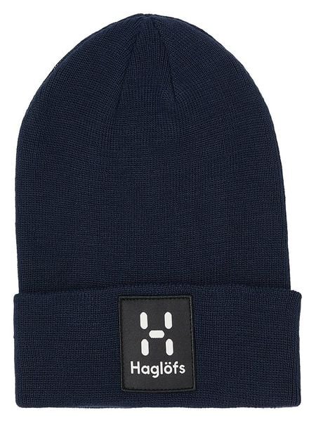 Haglöfs Czapka beanie "Aze" w kolorze granatowym rozmiar: onesize. Niebieskie czapki Haglöfs, bez wzorów, ze splotem. Za 96,60 zł.