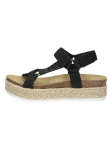 Steve Madden Sandały w kolorze czarnym rozmiar: 37. Czarne sandały Steve Madden, bez wzorów, z otwartym noskiem, bez obcasa, na platformie, bez zapięcia. Za 109,52 zł.