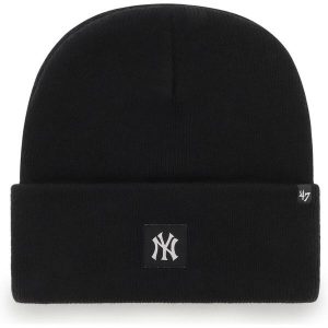 Czapka - Beanie - Compact Alt - NY Yankees Logo - czarna. Czarne czapki 47 Brand, bez wzorów, sportowe. Za 144,00 zł.