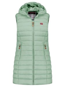 Geographical Norway Kamizelka pikowana "Vatikolor" w kolorze miętowym rozmiar: M. Zielone kamizelki Geographical Norway, m, bez wzorów, bez kołnierzyka, bez ramiączek, bez kaptura. Za 144,92 zł.