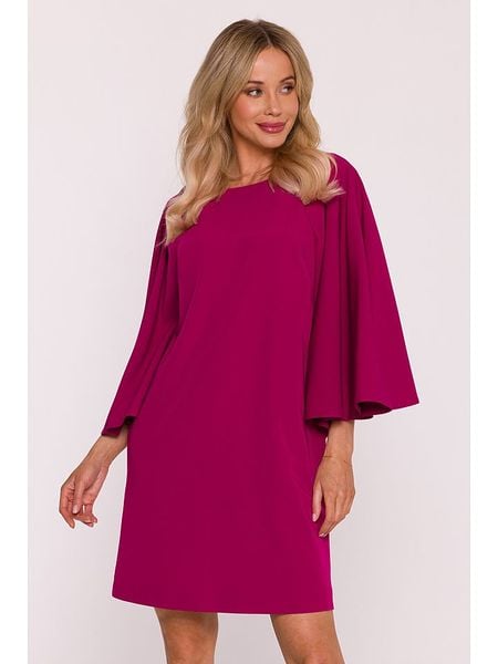 Stylove Sukienka w kolorze różowym rozmiar: M. Różowe sukienki Stylove, na co dzień, m, bez wzorów, bez kołnierzyka, bez ramiączek, mini, proste. Za 197,17 zł.